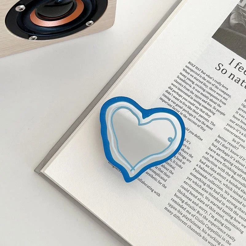 INS Cute Fruit Make up Mirror Phone Grip Tok Love Heart Griptok Korea Holder Ring for Iphone 15 Accessories Bracket Stand Holder