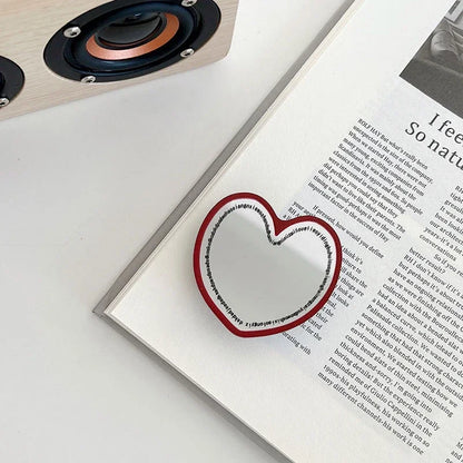 INS Cute Fruit Make up Mirror Phone Grip Tok Love Heart Griptok Korea Holder Ring for Iphone 15 Accessories Bracket Stand Holder