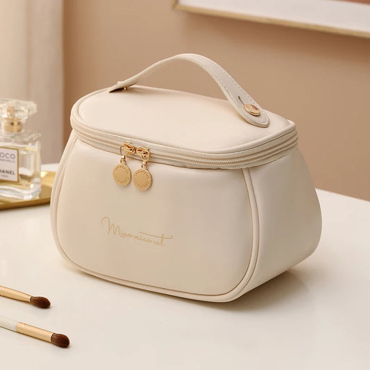 New PU Leather Cosmetic Bag for Women Multi-Functional Portable Travel Storage Makeup Case Female Toiletry Kit Bag