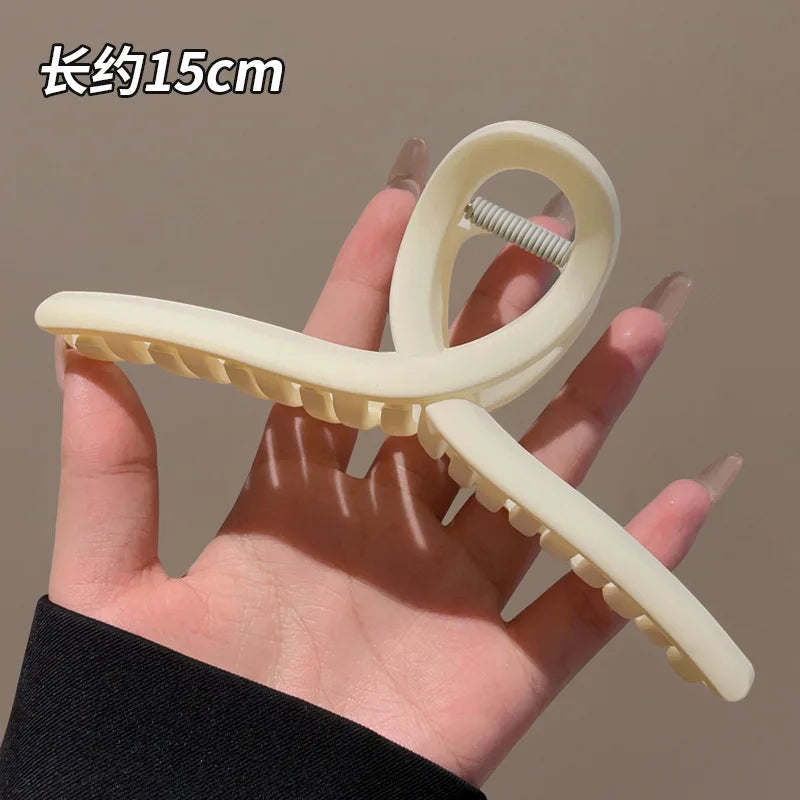 15Cm Plastic Transparent Large Size Hair Claw Fashion Women Ladies Apparel Accessories Headwear Ponytail Hairpins Hair Clips