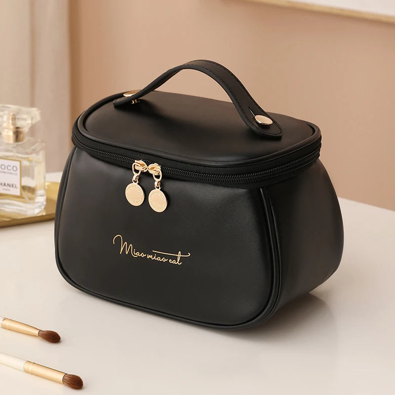 New PU Leather Cosmetic Bag for Women Multi-Functional Portable Travel Storage Makeup Case Female Toiletry Kit Bag