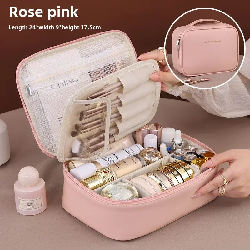 New Women'S Cosmetic Bag Portable Storage Bag Large Capacity Luxury Makeup Bag Travel Organizer Essentials Toiletry Bags