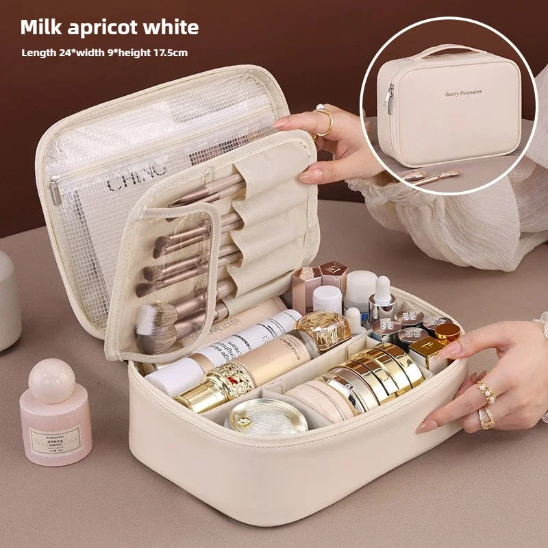 New Women'S Cosmetic Bag Portable Storage Bag Large Capacity Luxury Makeup Bag Travel Organizer Essentials Toiletry Bags