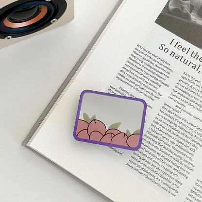 INS Cute Fruit Make up Mirror Phone Grip Tok Love Heart Griptok Korea Holder Ring for Iphone 15 Accessories Bracket Stand Holder