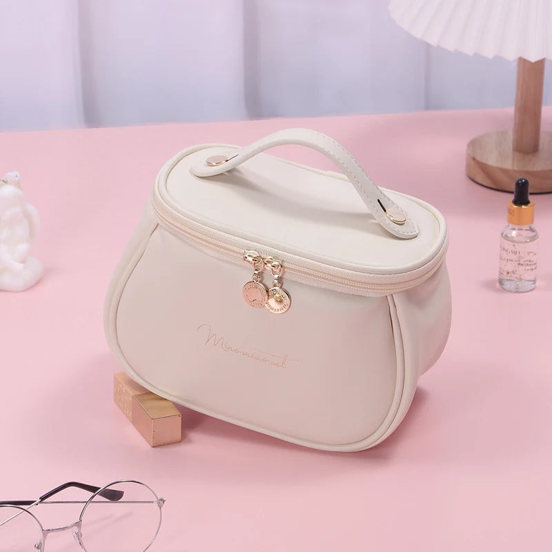 New PU Leather Cosmetic Bag for Women Multi-Functional Portable Travel Storage Makeup Case Female Toiletry Kit Bag