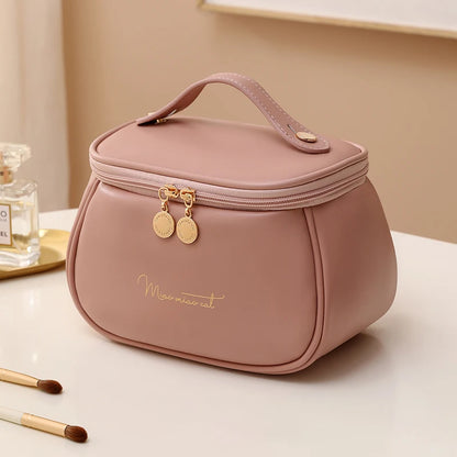 New PU Leather Cosmetic Bag for Women Multi-Functional Portable Travel Storage Makeup Case Female Toiletry Kit Bag