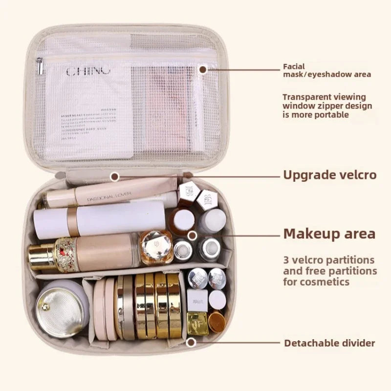 New Women'S Cosmetic Bag Portable Storage Bag Large Capacity Luxury Makeup Bag Travel Organizer Essentials Toiletry Bags